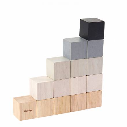 Кубики деревянные, 15 штук 